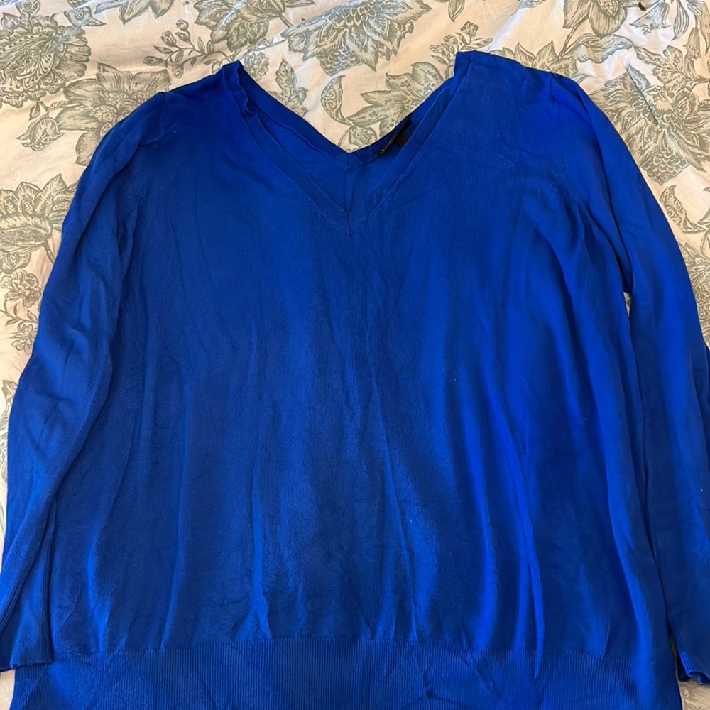 Lane Bryant v neck sweater Royal Blue 22/24